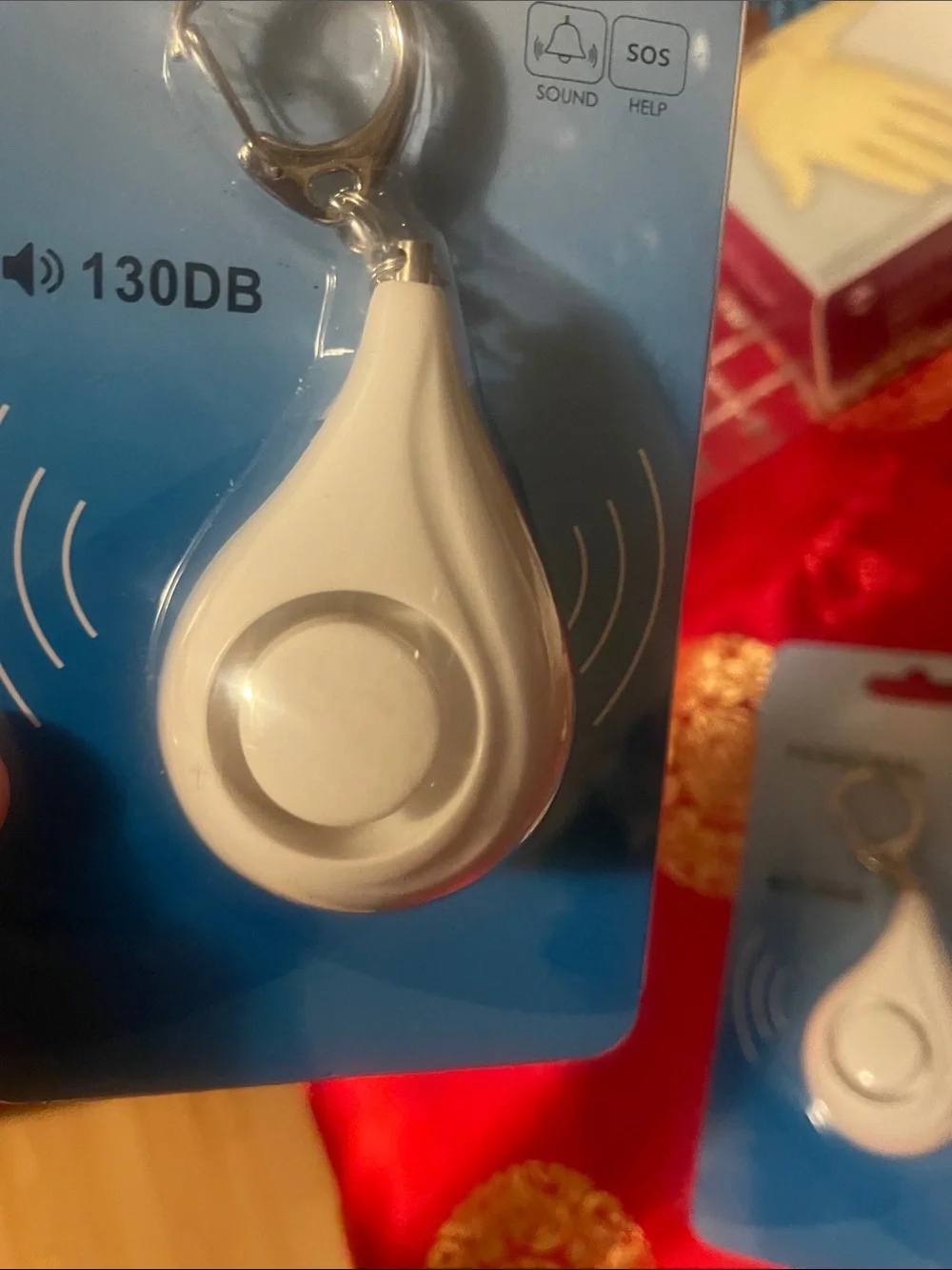 Personal Alarm Keychain – White Compact Safety Alarm lot of two